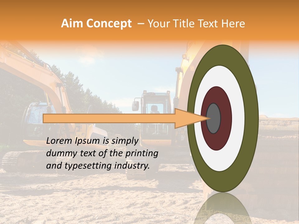 Large Blue Tool PowerPoint Template