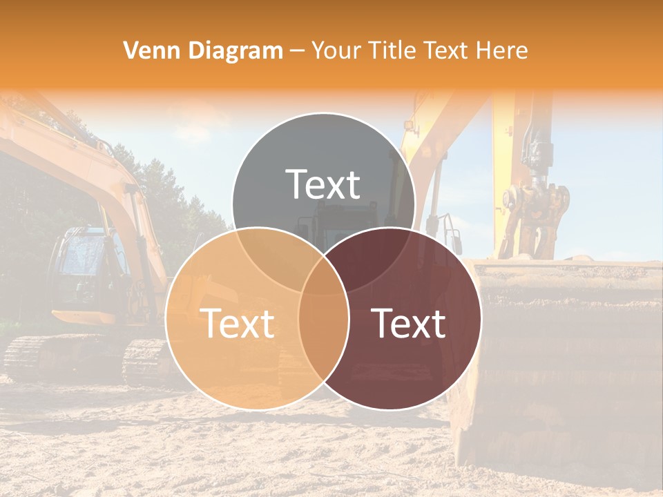 Large Blue Tool PowerPoint Template