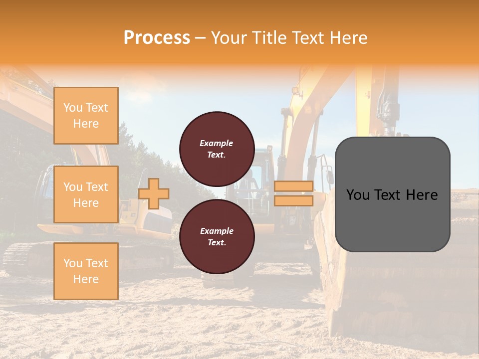 Large Blue Tool PowerPoint Template