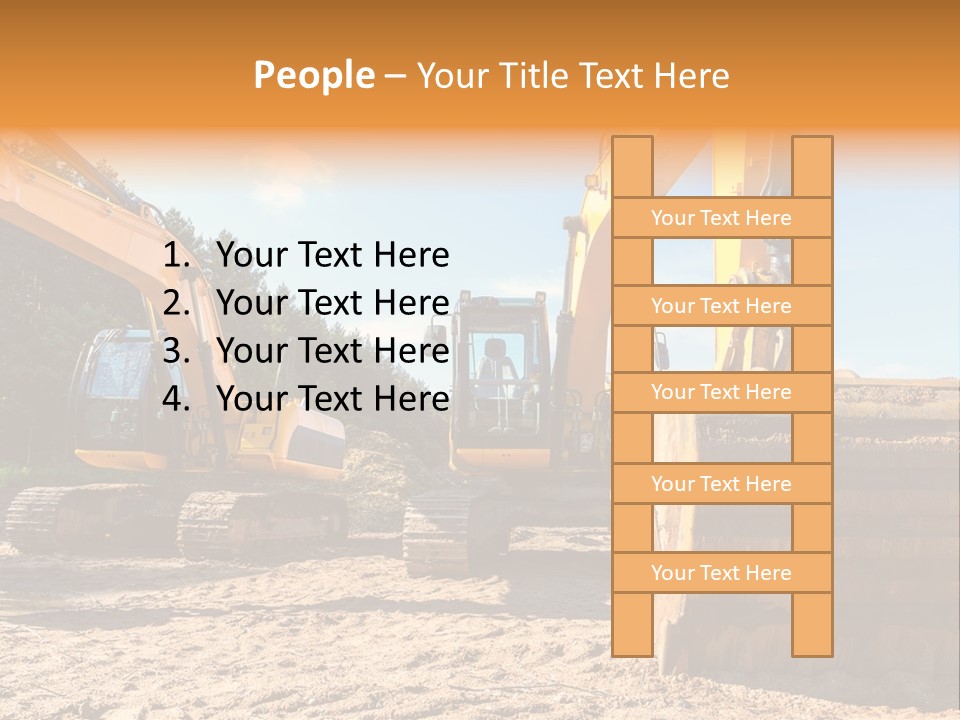 Large Blue Tool PowerPoint Template