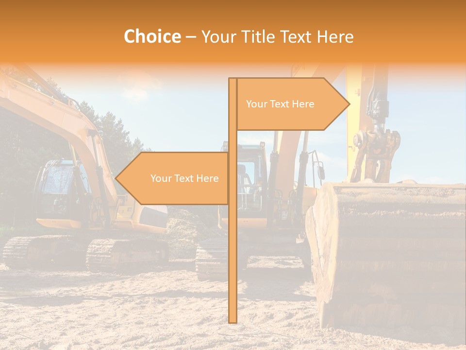 Large Blue Tool PowerPoint Template