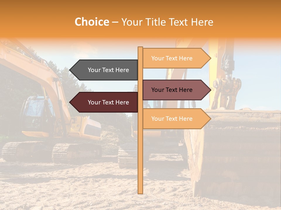 Large Blue Tool PowerPoint Template