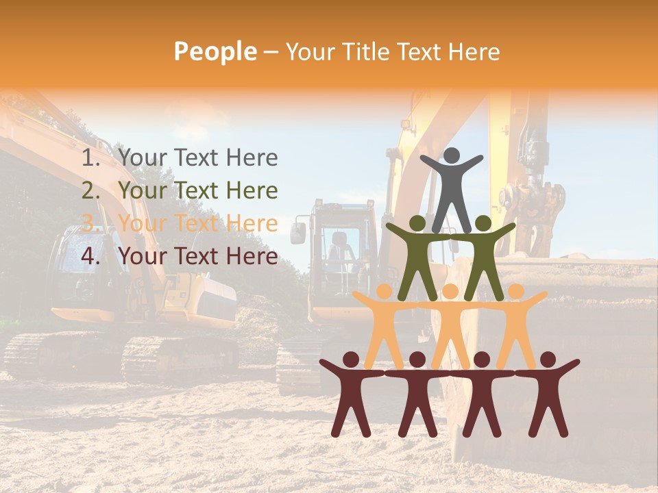 Large Blue Tool PowerPoint Template