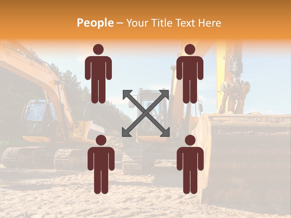 Large Blue Tool PowerPoint Template