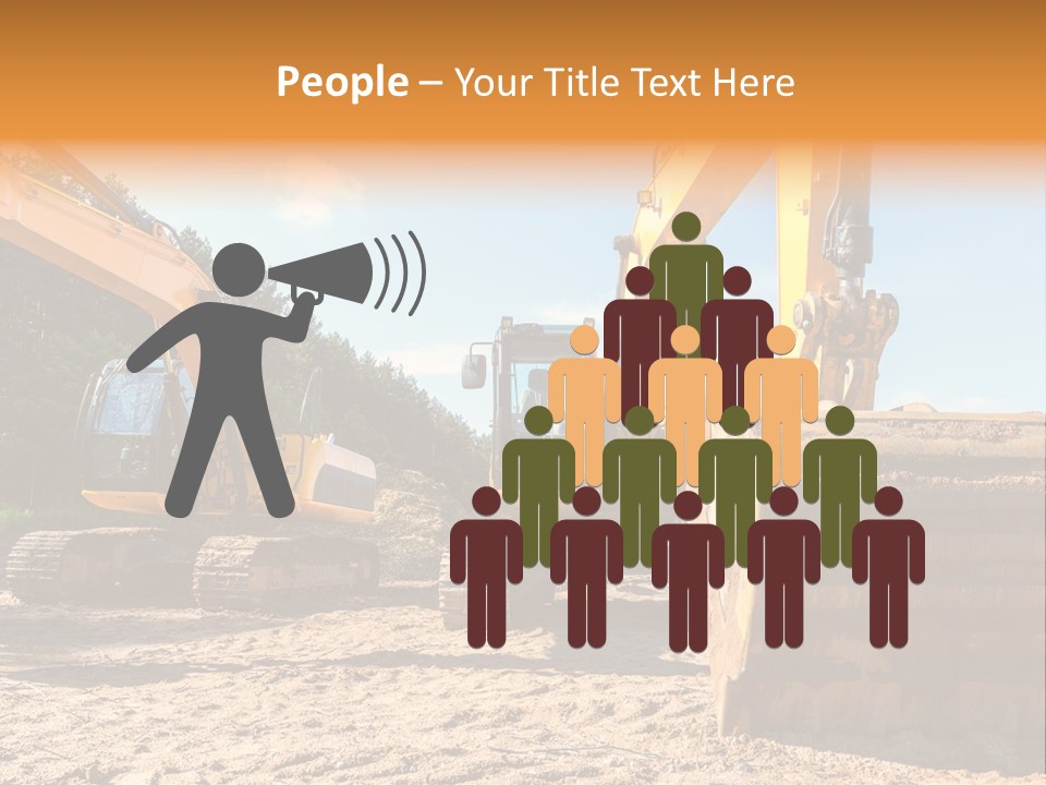 Large Blue Tool PowerPoint Template