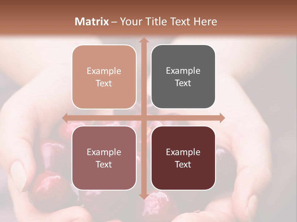 A Person Holding A Bunch Of Cherries In Their Hands PowerPoint Template