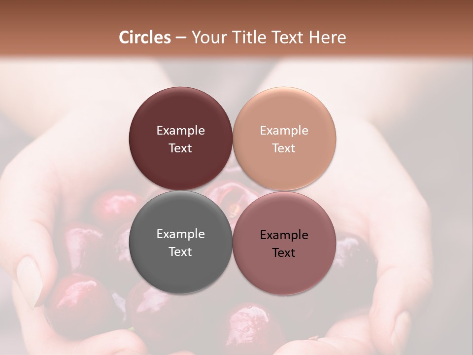 A Person Holding A Bunch Of Cherries In Their Hands PowerPoint Template