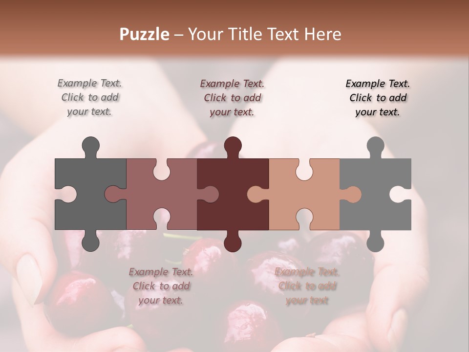 A Person Holding A Bunch Of Cherries In Their Hands PowerPoint Template