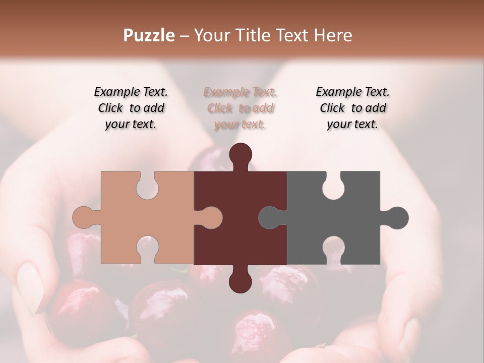 A Person Holding A Bunch Of Cherries In Their Hands PowerPoint Template