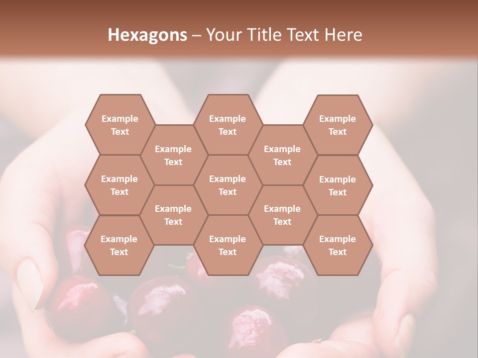 A Person Holding A Bunch Of Cherries In Their Hands PowerPoint Template