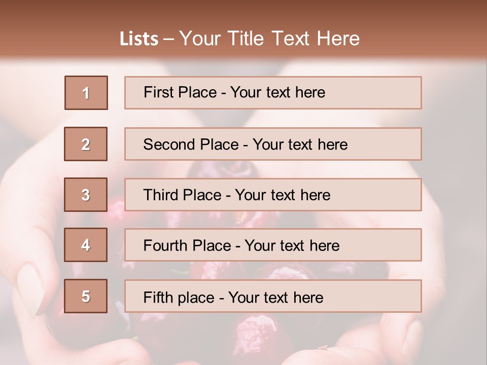 A Person Holding A Bunch Of Cherries In Their Hands PowerPoint Template