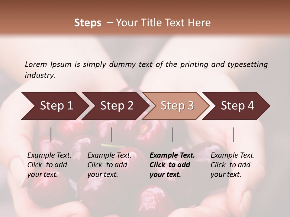 A Person Holding A Bunch Of Cherries In Their Hands PowerPoint Template