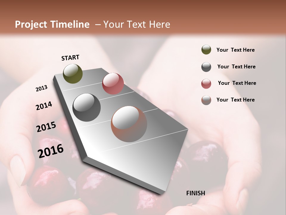 A Person Holding A Bunch Of Cherries In Their Hands PowerPoint Template