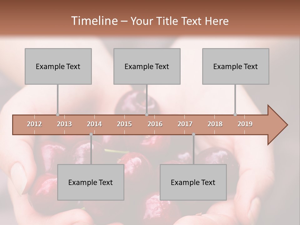 A Person Holding A Bunch Of Cherries In Their Hands PowerPoint Template