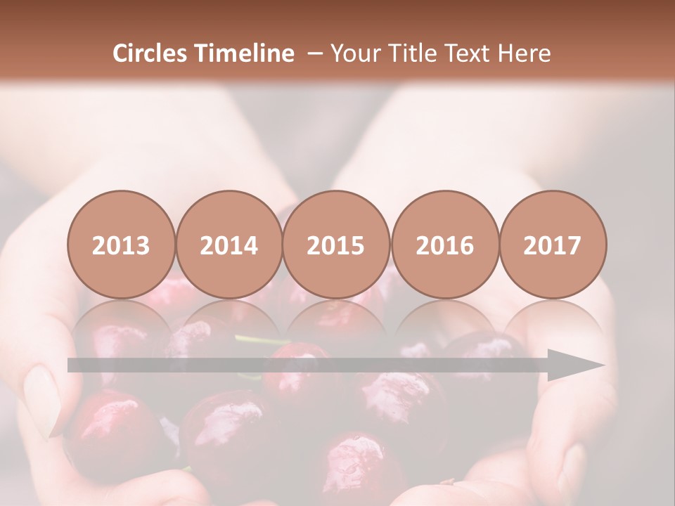 A Person Holding A Bunch Of Cherries In Their Hands PowerPoint Template