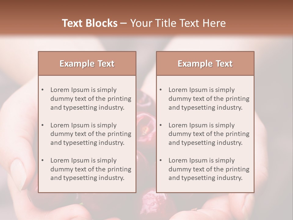 A Person Holding A Bunch Of Cherries In Their Hands PowerPoint Template