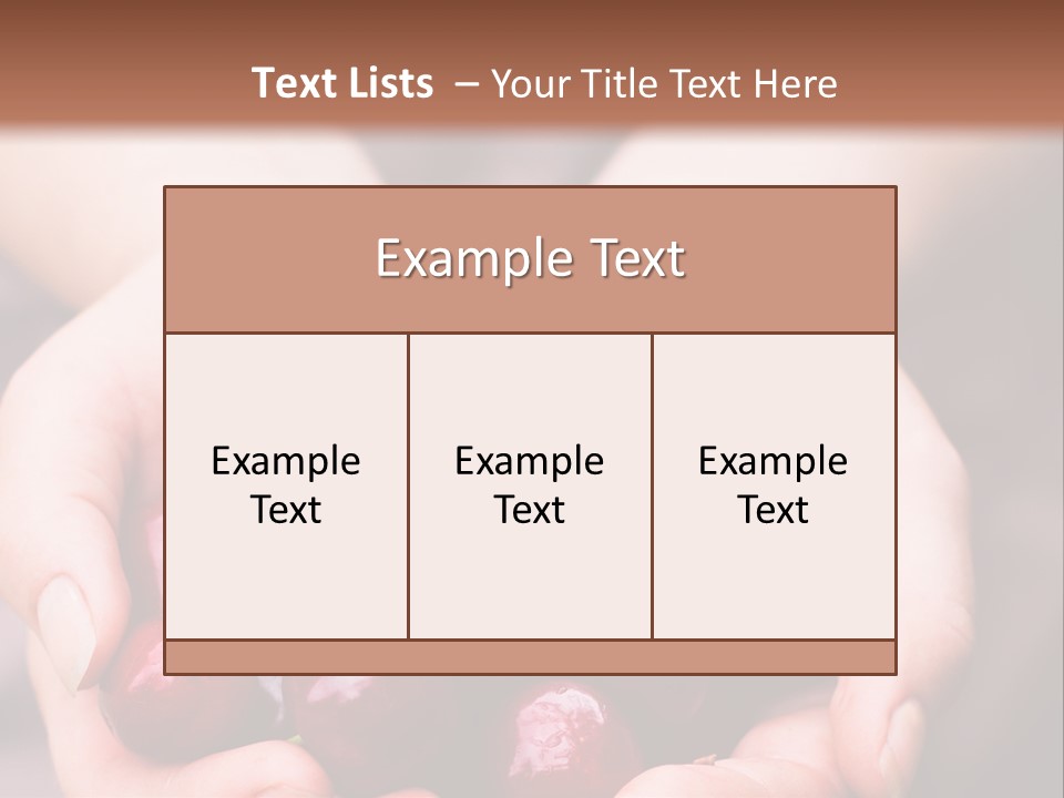 A Person Holding A Bunch Of Cherries In Their Hands PowerPoint Template