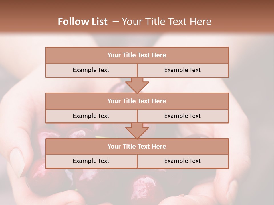 A Person Holding A Bunch Of Cherries In Their Hands PowerPoint Template
