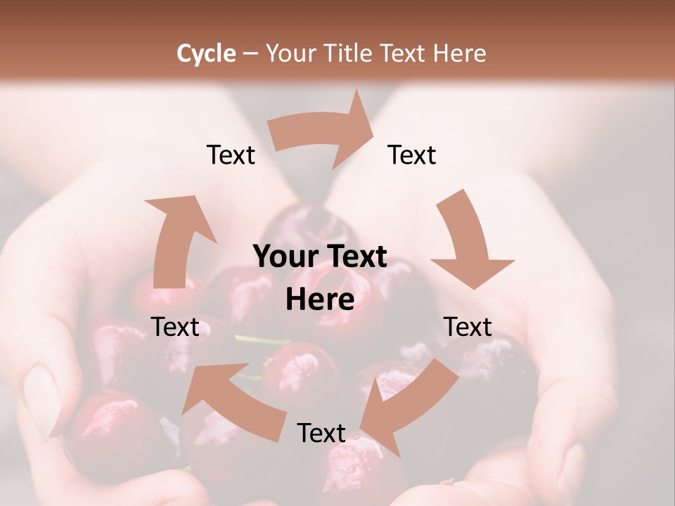 A Person Holding A Bunch Of Cherries In Their Hands PowerPoint Template