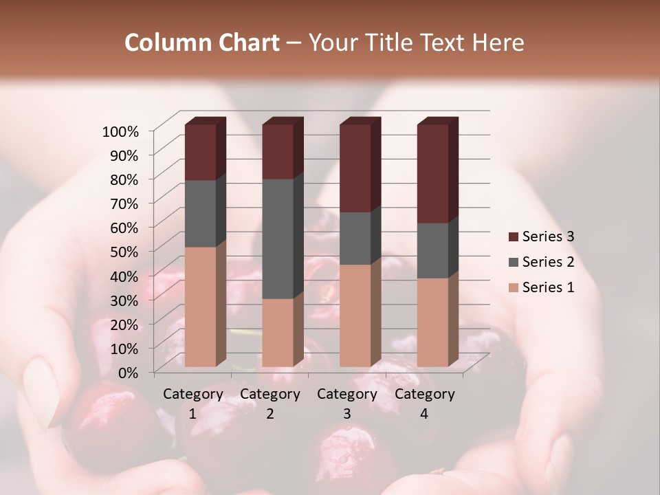 A Person Holding A Bunch Of Cherries In Their Hands PowerPoint Template