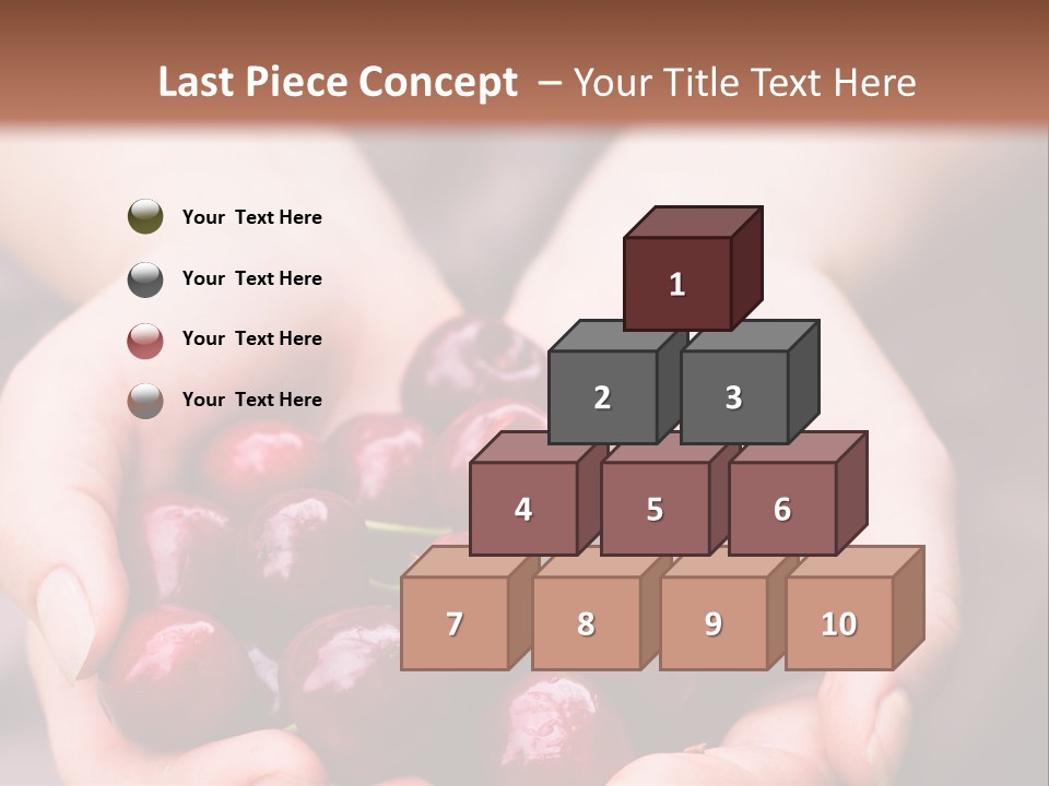 A Person Holding A Bunch Of Cherries In Their Hands PowerPoint Template