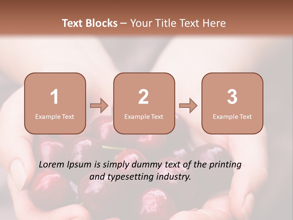 A Person Holding A Bunch Of Cherries In Their Hands PowerPoint Template