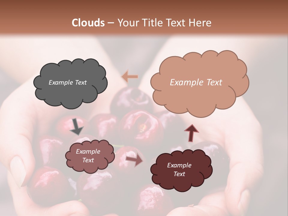 A Person Holding A Bunch Of Cherries In Their Hands PowerPoint Template