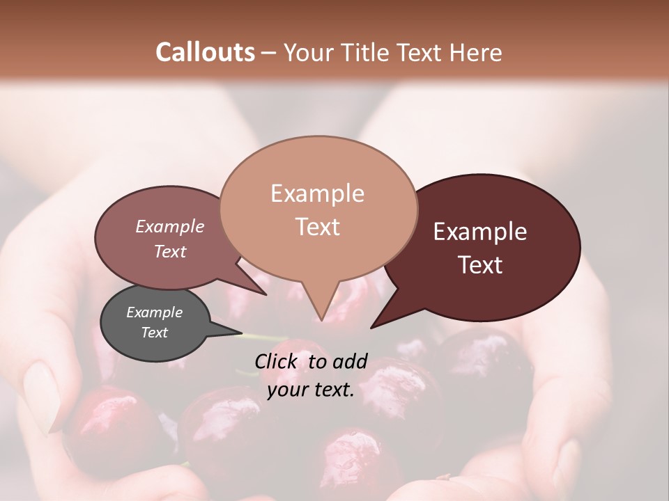 A Person Holding A Bunch Of Cherries In Their Hands PowerPoint Template