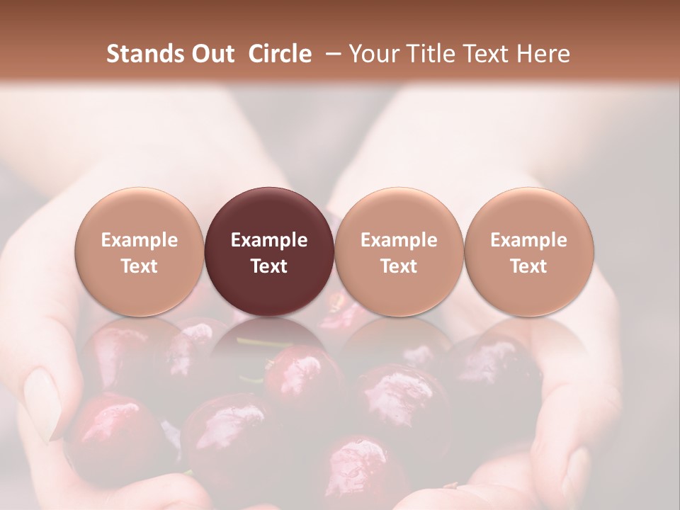 A Person Holding A Bunch Of Cherries In Their Hands PowerPoint Template