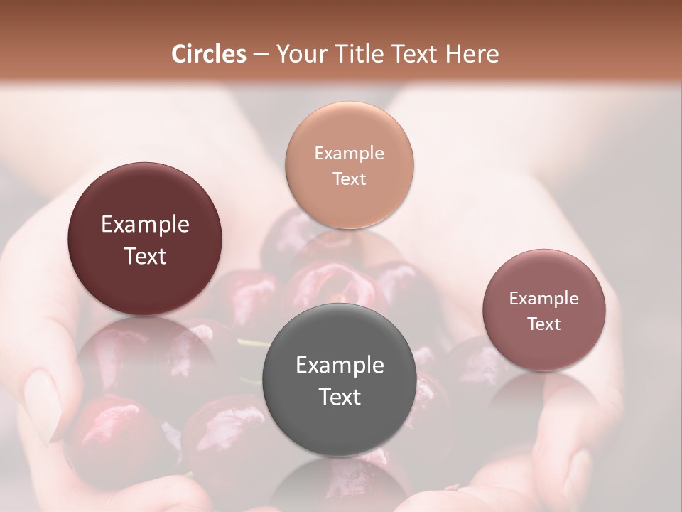 A Person Holding A Bunch Of Cherries In Their Hands PowerPoint Template