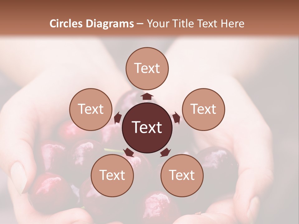 A Person Holding A Bunch Of Cherries In Their Hands PowerPoint Template