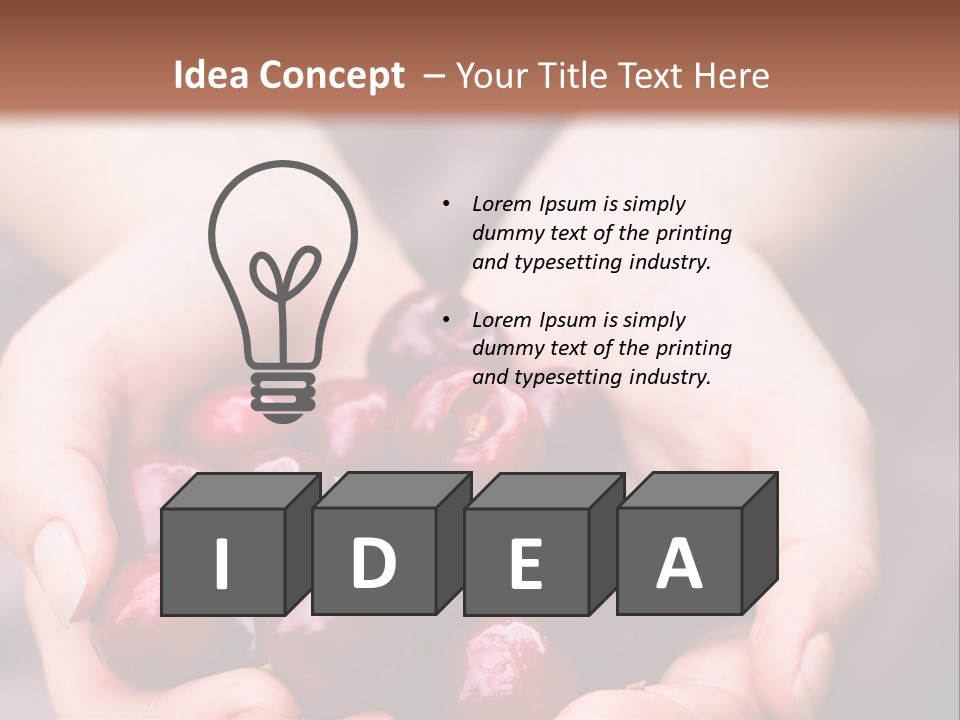 A Person Holding A Bunch Of Cherries In Their Hands PowerPoint Template