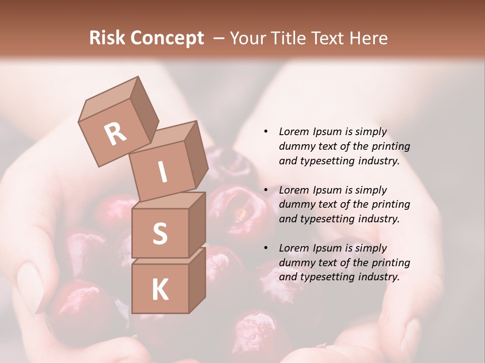 A Person Holding A Bunch Of Cherries In Their Hands PowerPoint Template