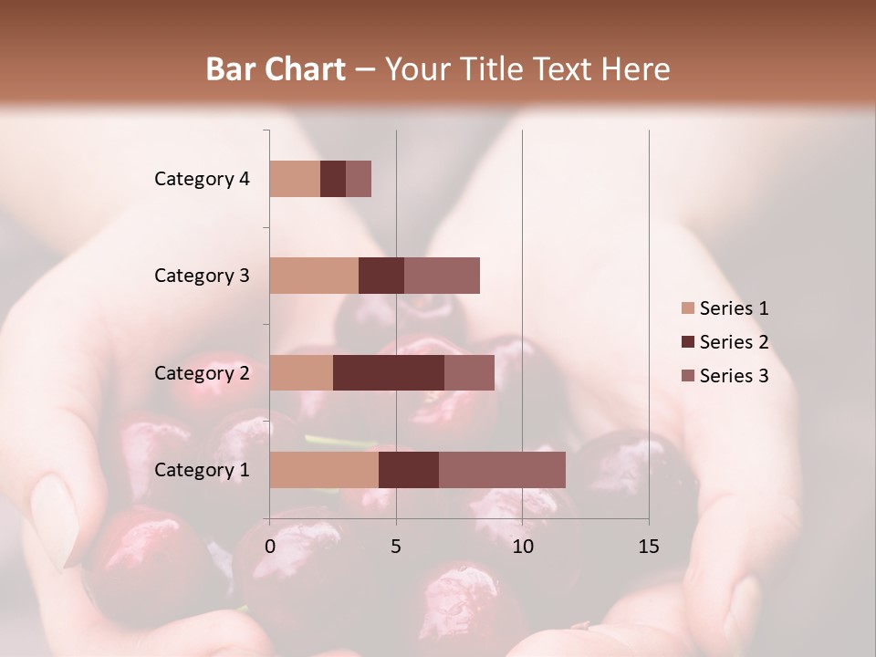 A Person Holding A Bunch Of Cherries In Their Hands PowerPoint Template
