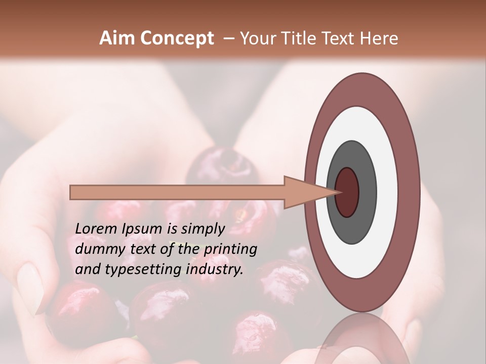 A Person Holding A Bunch Of Cherries In Their Hands PowerPoint Template