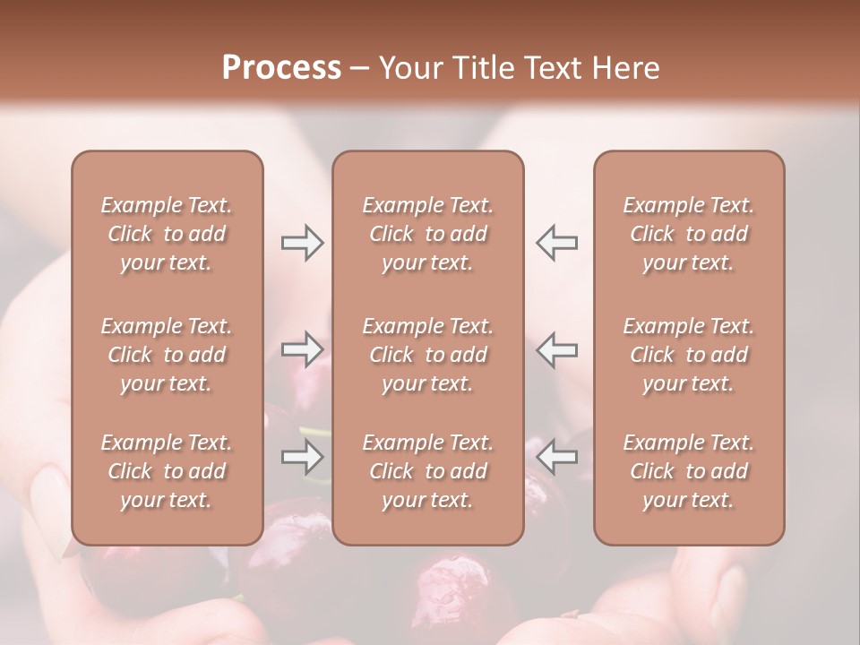 A Person Holding A Bunch Of Cherries In Their Hands PowerPoint Template