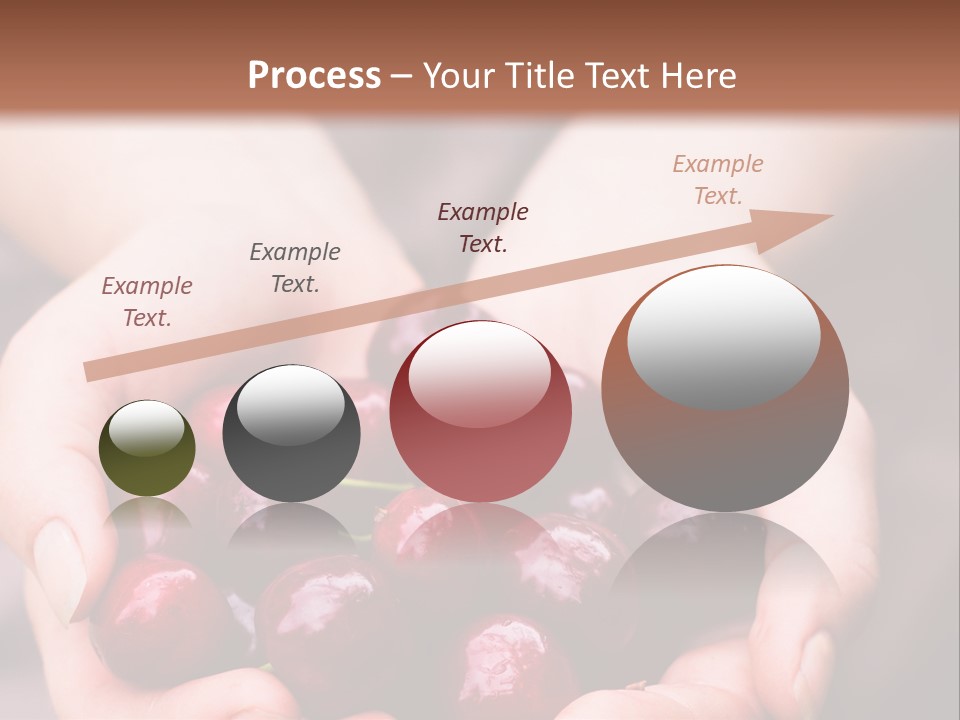 A Person Holding A Bunch Of Cherries In Their Hands PowerPoint Template