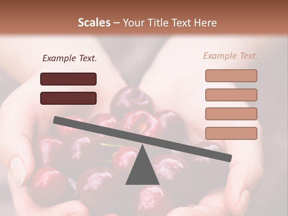 A Person Holding A Bunch Of Cherries In Their Hands PowerPoint Template