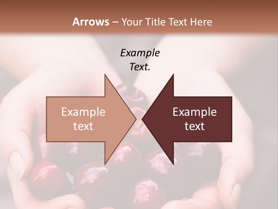 A Person Holding A Bunch Of Cherries In Their Hands PowerPoint Template