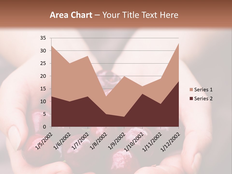 A Person Holding A Bunch Of Cherries In Their Hands PowerPoint Template