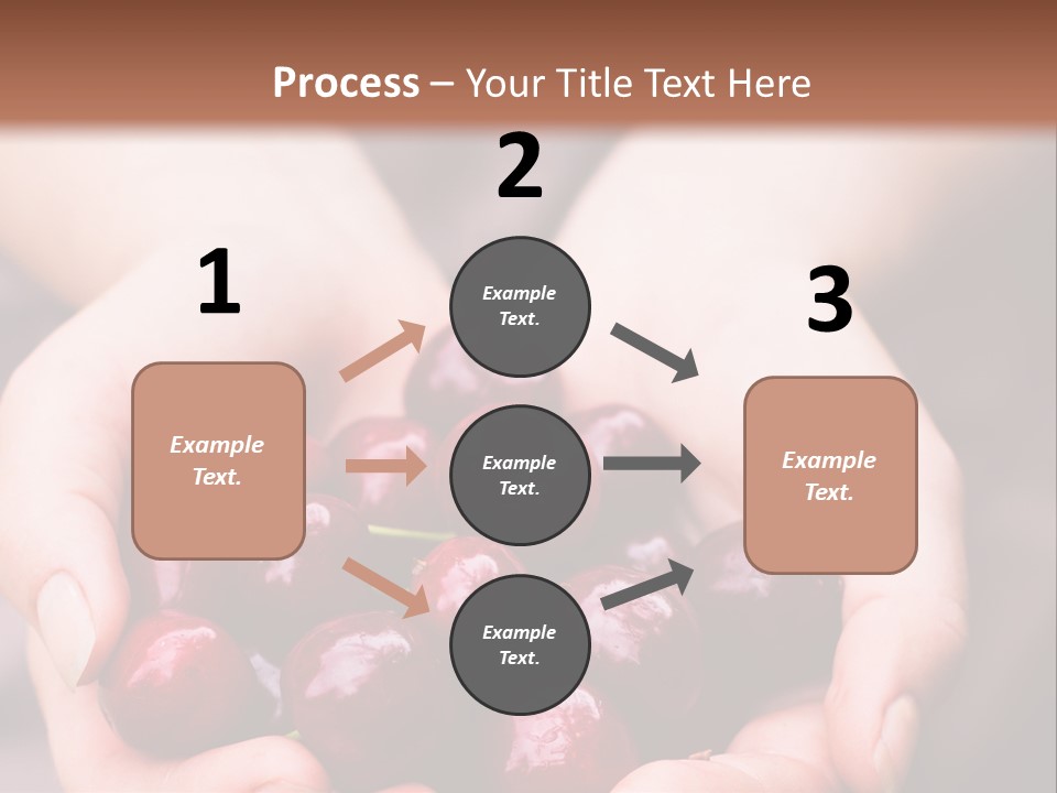 A Person Holding A Bunch Of Cherries In Their Hands PowerPoint Template
