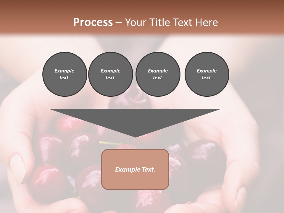 A Person Holding A Bunch Of Cherries In Their Hands PowerPoint Template