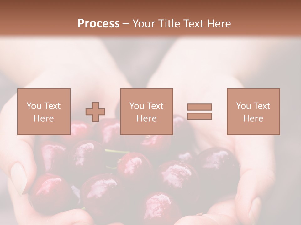 A Person Holding A Bunch Of Cherries In Their Hands PowerPoint Template