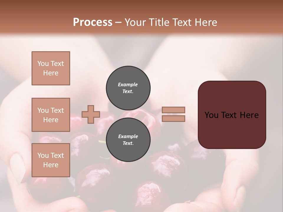 A Person Holding A Bunch Of Cherries In Their Hands PowerPoint Template