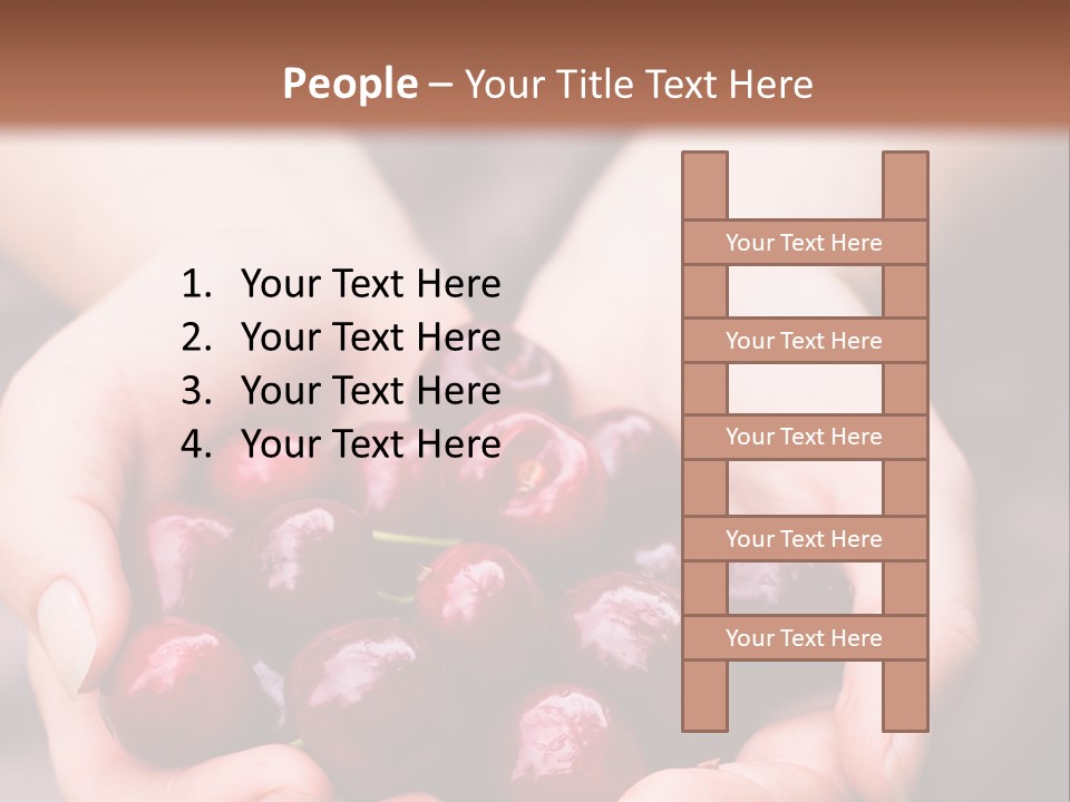 A Person Holding A Bunch Of Cherries In Their Hands PowerPoint Template