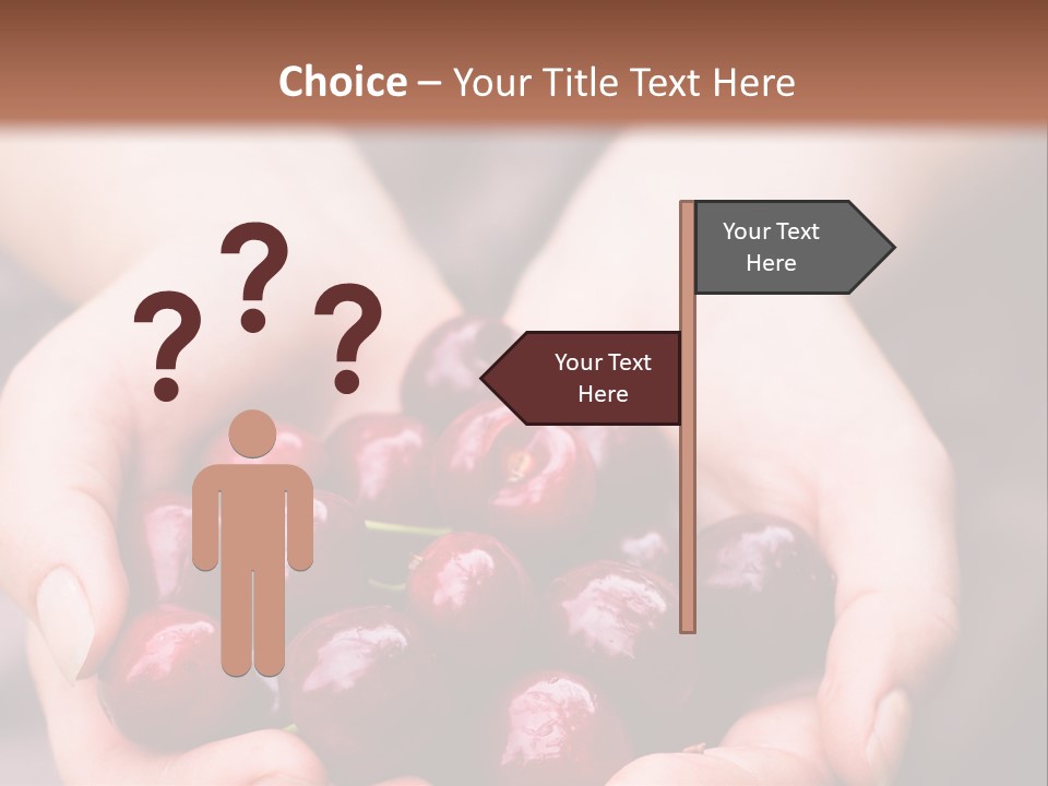 A Person Holding A Bunch Of Cherries In Their Hands PowerPoint Template