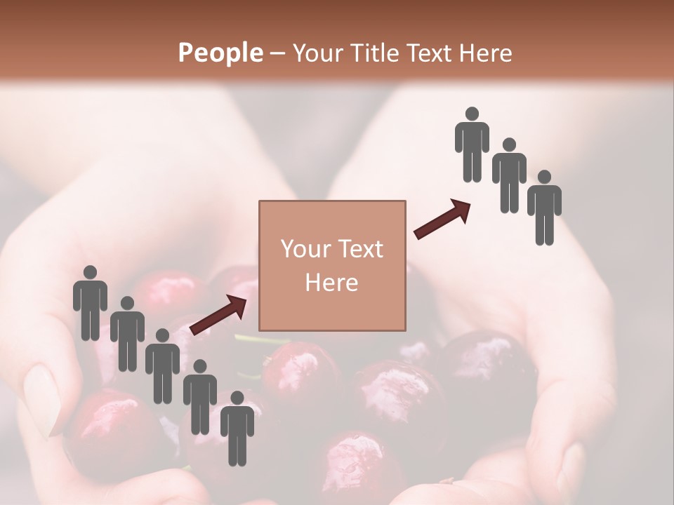 A Person Holding A Bunch Of Cherries In Their Hands PowerPoint Template