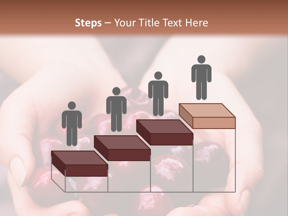 A Person Holding A Bunch Of Cherries In Their Hands PowerPoint Template