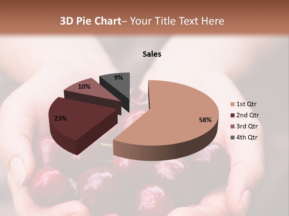 A Person Holding A Bunch Of Cherries In Their Hands PowerPoint Template