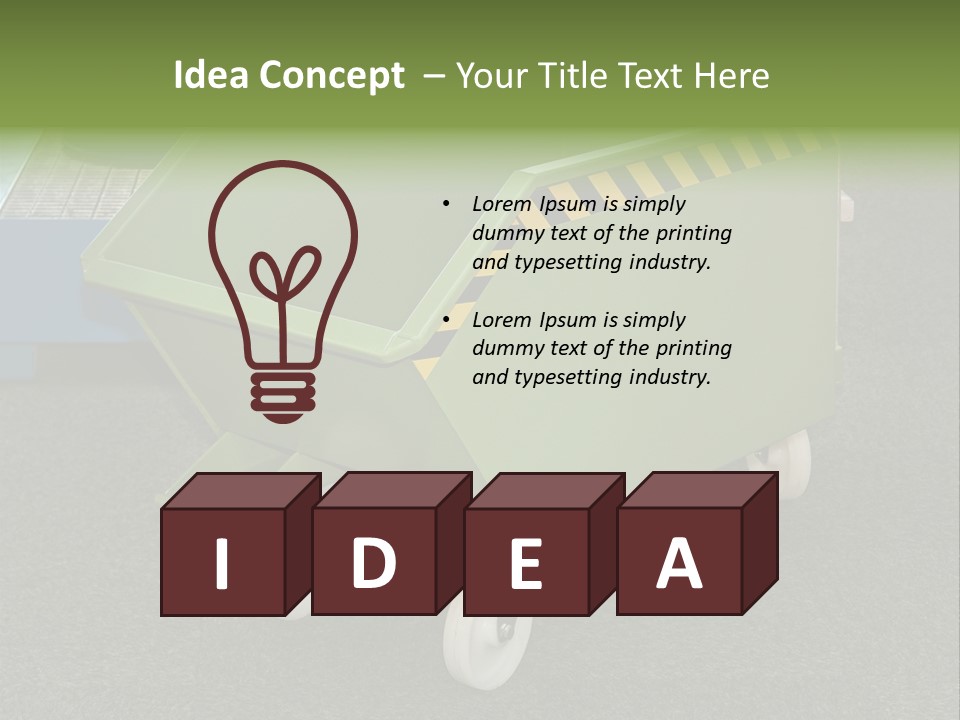 Bin Mobile Rubbish PowerPoint Template
